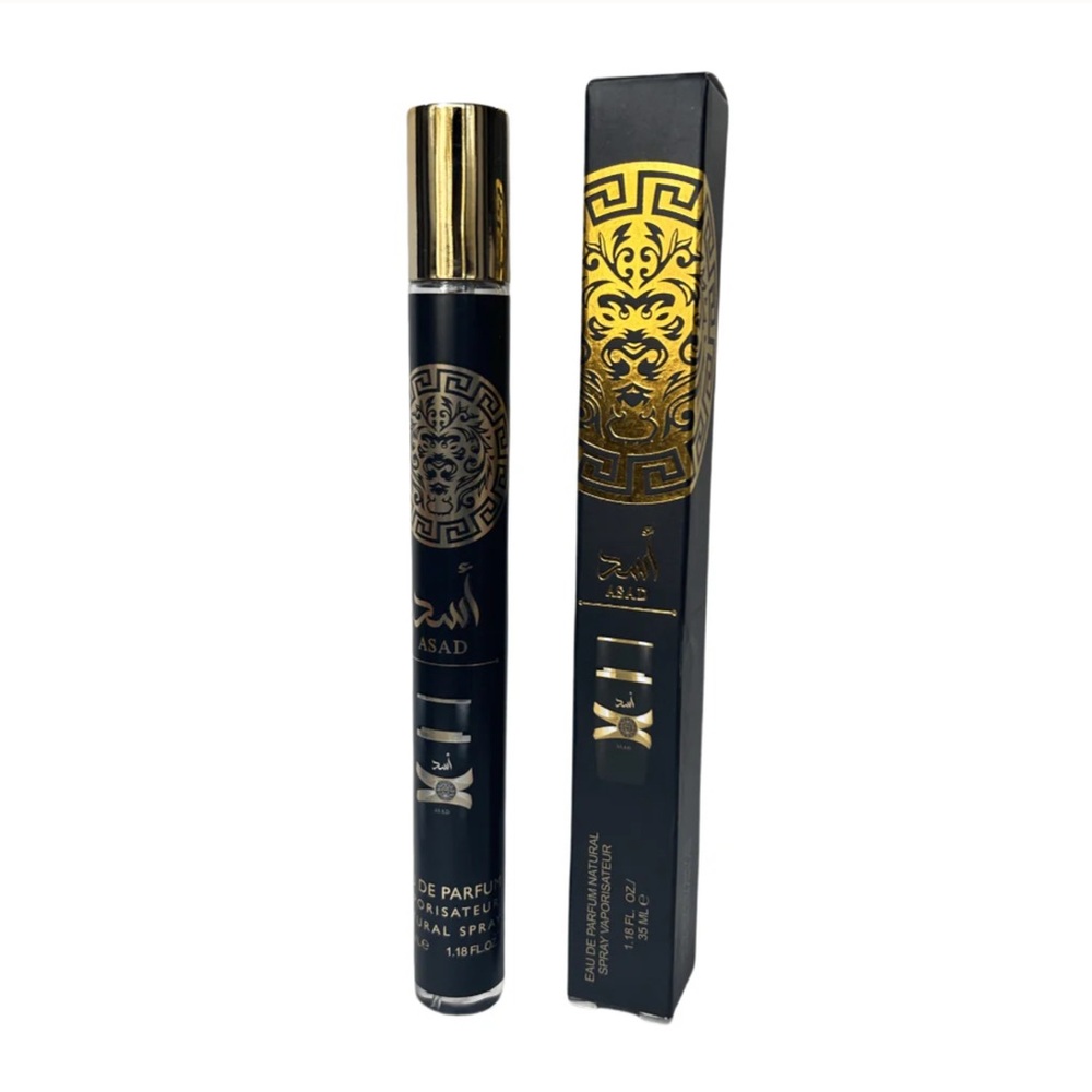 87. Lattafa Asad- travel size, 35ml, fresh spicy, for men but can be unisex